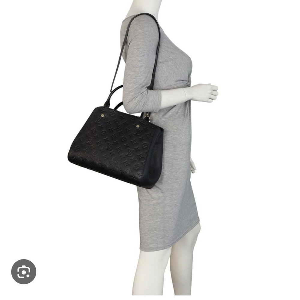 Louis Vuitton Black Embossed Montaigne mm - Picture 16 of 16